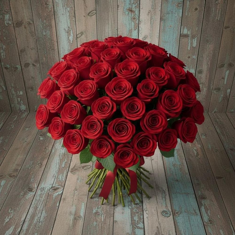 Букет 55 Красных роз Фридом в Энгельсе