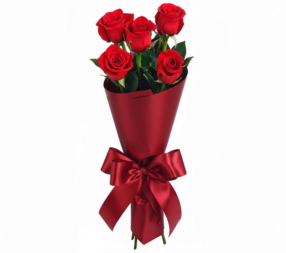 Букет 5 Красных роз Эдлесс Лав в Энгельсе