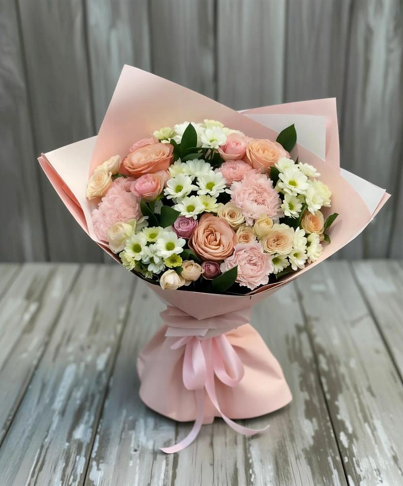 Букет цветов из: Гвоздики, Розы и Хризантемы в Энгельсе