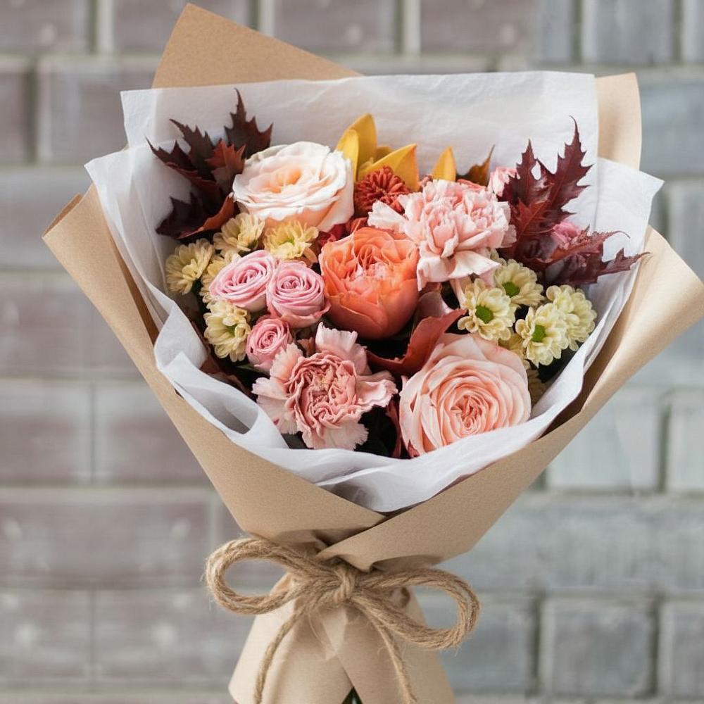 Букет цветов из: Гвоздики, Хризантемы и Розы в Энгельсе