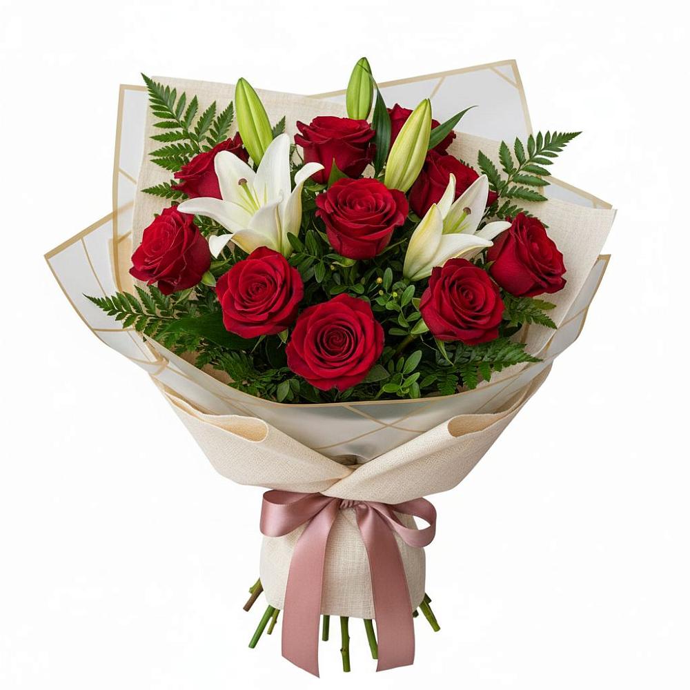 Букет цветов из: Лилии и Розы в Энгельсе