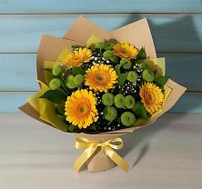 Букет цветов из:  Герберы и Хризантемы в Энгельсе