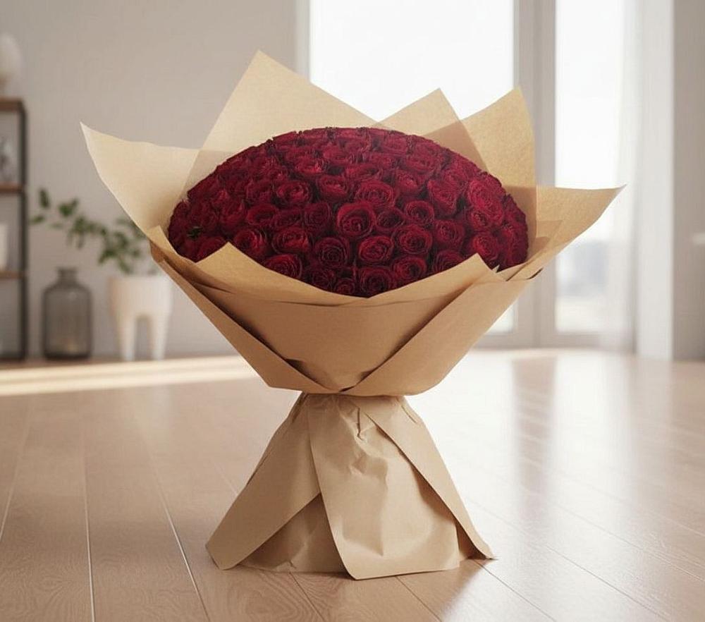 Букет 101 Красная роза в Энгельсе